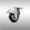 Service Caster 3 Inch 316SS Black Polyurethane Swivel Top Plate Caster with Total Lock Brake SCC-SS316TTL20S314-PPUB-BLK - alternate 1